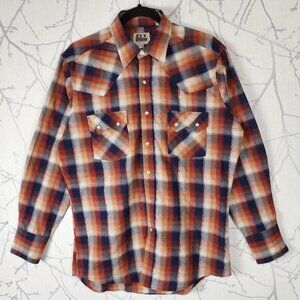 Ely Cattleman Plaid Pearl Snap Western Shirt